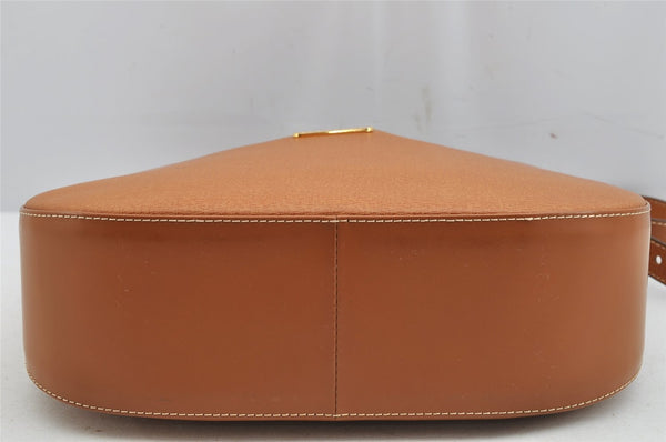 Authentic BURBERRY Vintage Leather Shoulder Bag Purse Brown Junk 9399J