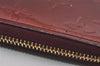 Authentic Louis Vuitton Vernis Zippy Wallet Long Purse Wine Red M91536 LV 9401I