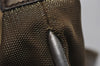 Authentic GUCCI Sherry Line Shoulder Bag Purse Nylon Leather 0014181 Gold 9402I
