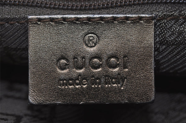 Authentic GUCCI Sherry Line Shoulder Bag Purse Nylon Leather 0014181 Gold 9402I