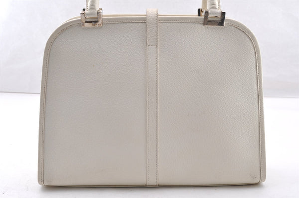 Authentic GUCCI Jackie Vintage Hand Bag Purse Leather 0021071 White 9404I