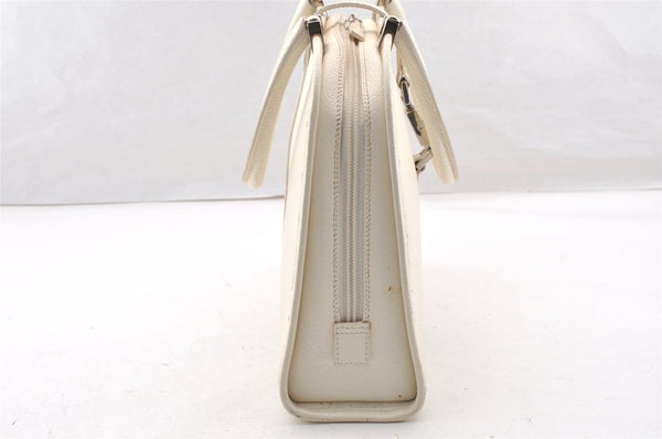 Authentic GUCCI Jackie Vintage Hand Bag Purse Leather 0021071 White 9404I