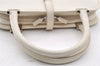 Authentic GUCCI Jackie Vintage Hand Bag Purse Leather 0021071 White 9404I