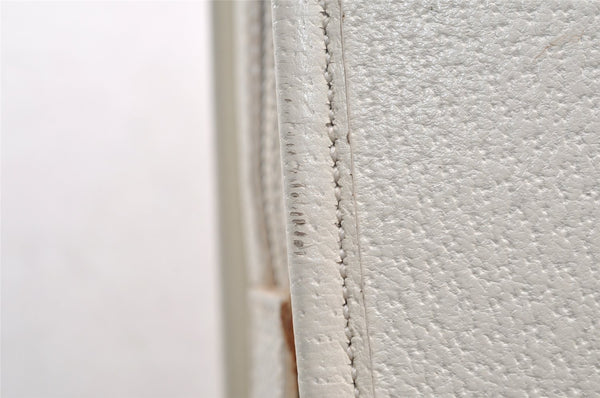 Authentic GUCCI Jackie Vintage Hand Bag Purse Leather 0021071 White 9404I