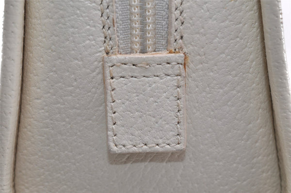 Authentic GUCCI Jackie Vintage Hand Bag Purse Leather 0021071 White 9404I