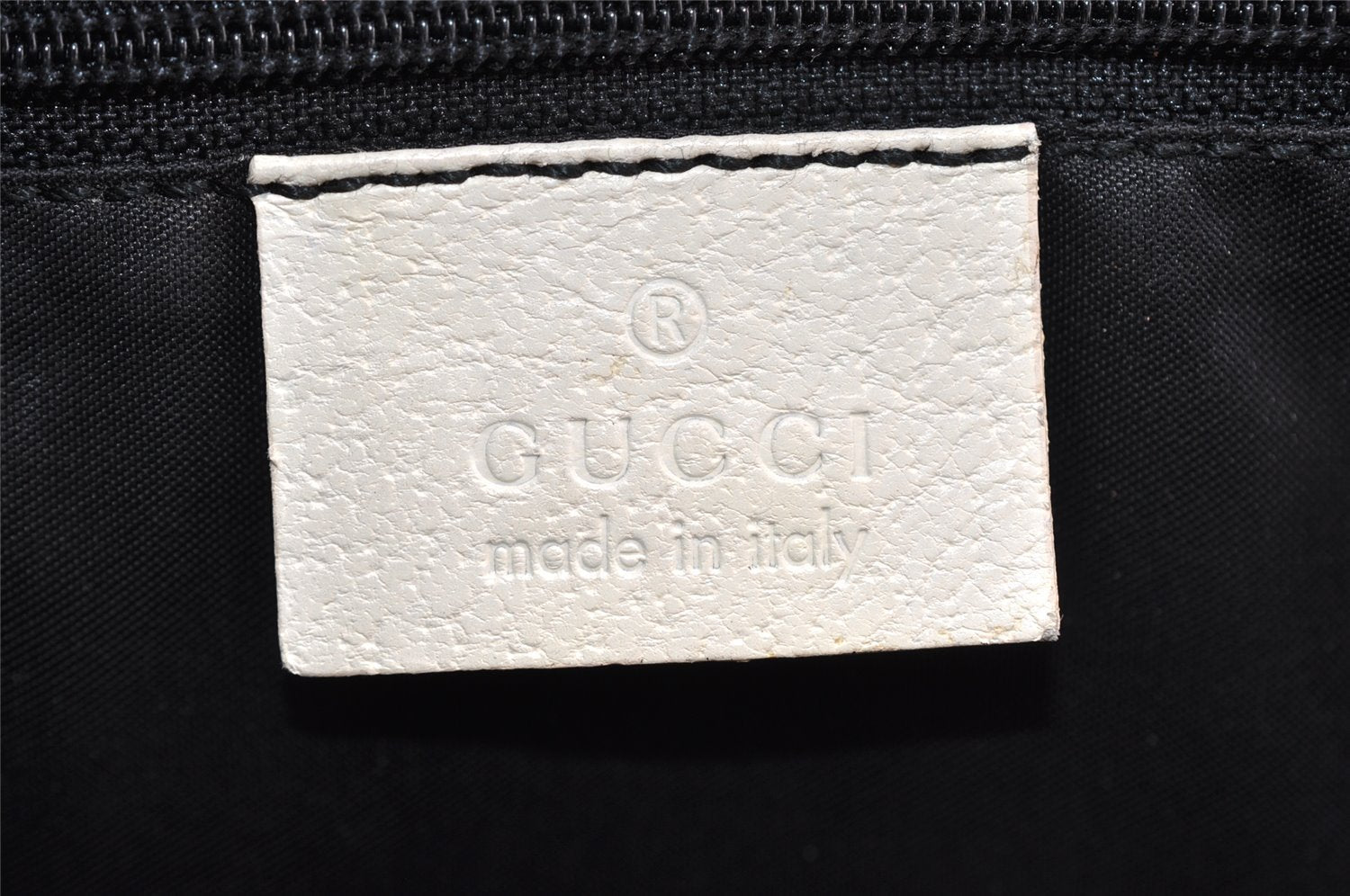 Authentic GUCCI Jackie Vintage Hand Bag Purse Leather 0021071 White 9404I