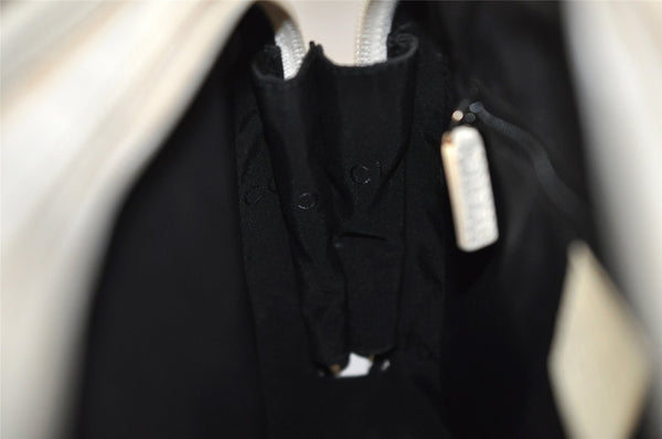 Authentic GUCCI Jackie Vintage Hand Bag Purse Leather 0021071 White 9404I