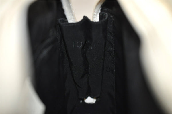 Authentic GUCCI Jackie Vintage Hand Bag Purse Leather 0021071 White 9404I