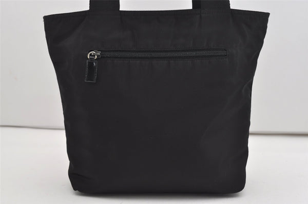 Authentic PRADA Nylon Tessuto Leather Shoulder Tote Bag Purse Black 9405I