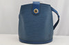 Authentic Louis Vuitton Epi Cluny Shoulder Bag Purse Blue M52255 LV 9406J