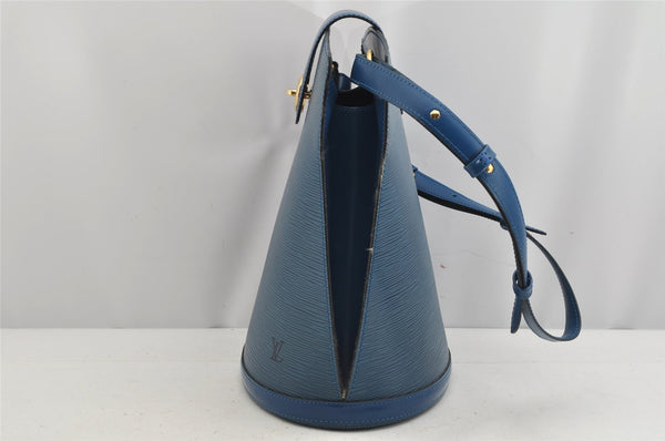 Authentic Louis Vuitton Epi Cluny Shoulder Bag Purse Blue M52255 LV 9406J