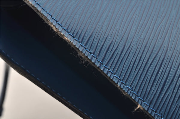 Authentic Louis Vuitton Epi Cluny Shoulder Bag Purse Blue M52255 LV 9406J