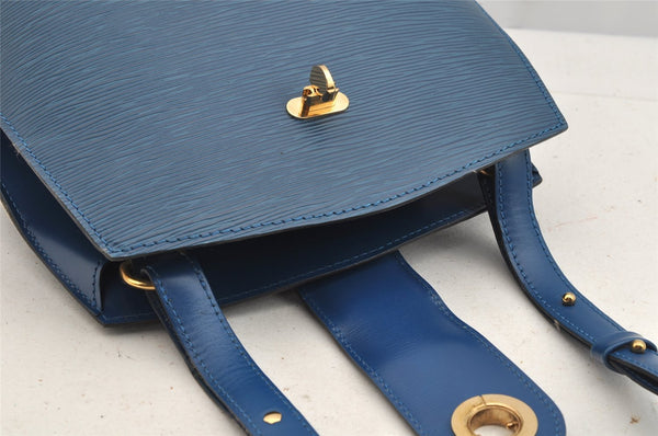 Authentic Louis Vuitton Epi Cluny Shoulder Bag Purse Blue M52255 LV 9406J
