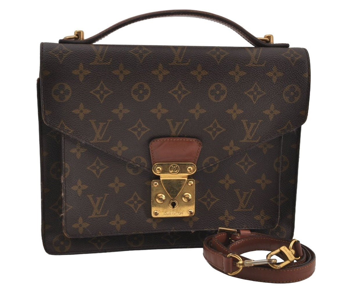 Authentic Louis Vuitton Monogram Monceau 2Way Shoulder Hand Bag M51185 LV 9408I