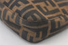 Authentic FENDI Zucca Shoulder Hand Bag Purse Canvas Leather Brown 9408J