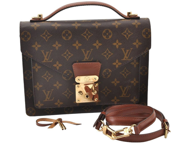 Authentic Louis Vuitton Monogram Monceau 2Way Shoulder Hand Bag M51187 LV 9410I