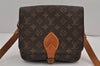 Authentic Louis Vuitton Monogram Cartouchiere MM M51253 Shoulder Cross Bag 9411J