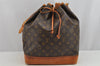 Authentic Louis Vuitton Monogram Noe Shoulder Drawstring Bag M42224 LV 9412J