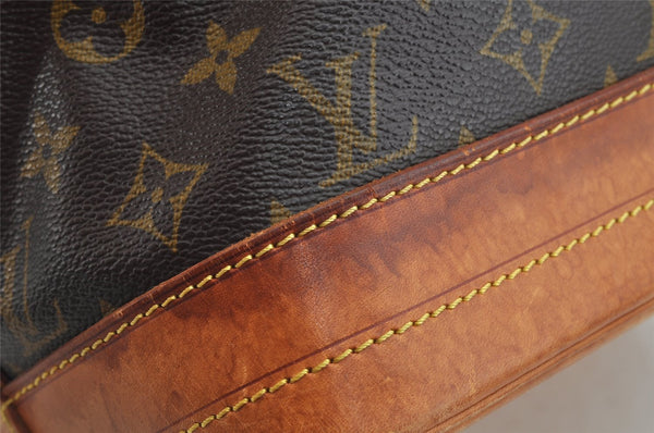 Authentic Louis Vuitton Monogram Noe Shoulder Drawstring Bag M42224 LV 9412J