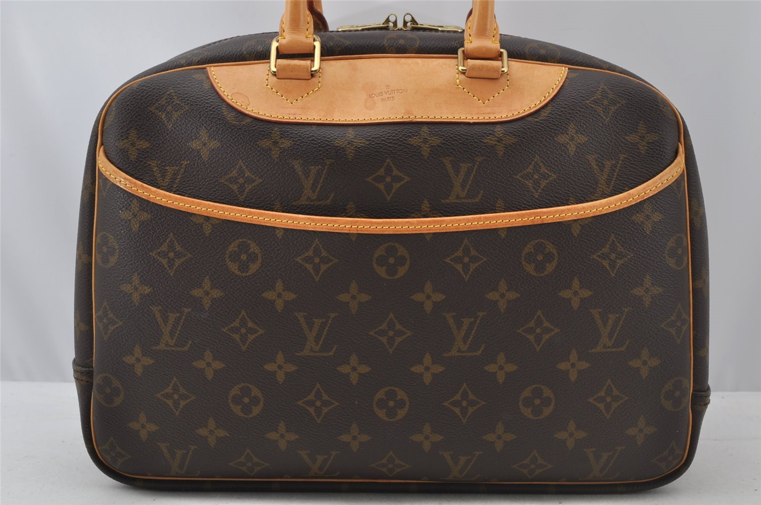 Authentic Louis Vuitton Monogram Deauville Hand Bag M47270 LV 9413I