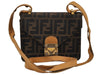 Authentic FENDI Zucca Shoulder Cross Body Bag Purse Canvas Leather Brown 9414J