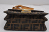 Authentic FENDI Zucca Shoulder Cross Body Bag Purse Canvas Leather Brown 9414J