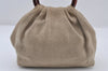 Authentic CHANEL Vintage Canvas CoCo Mark Hand Tote Bag Purse Beige 9416I