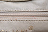 Authentic CHANEL Vintage Canvas CoCo Mark Hand Tote Bag Purse Beige 9416I