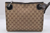Authentic GUCCI Eclipse Shoulder Cross Bag GG Canvas Leather 120841 Brown 9417I