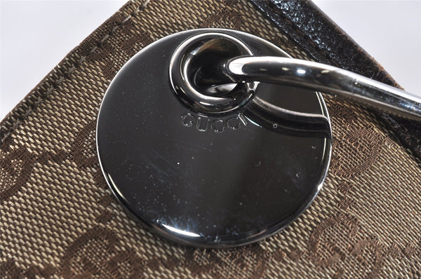 Authentic GUCCI Eclipse Shoulder Cross Bag GG Canvas Leather 120841 Brown 9417I