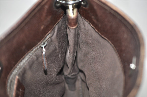 Authentic GUCCI Eclipse Shoulder Cross Bag GG Canvas Leather 120841 Brown 9417I