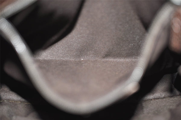 Authentic GUCCI Eclipse Shoulder Cross Bag GG Canvas Leather 120841 Brown 9417I