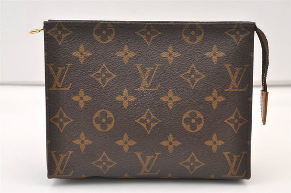 Authentic Louis Vuitton Monogram Poche Toilette 19 M47544 Cosmetics Pouch 9417J