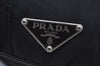 Authentic PRADA Nylon Tessuto Leather Shoulder Cross Body Bag BT0389 Black 9419H