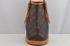 Authentic Louis Vuitton Monogram Bucket PM Shoulder Tote Bag M42238 Junk 9419J