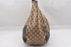 Authentic GUCCI Charlotte Shoulder Tote Bag GG Canvas Leather 203504 Brown 9420I