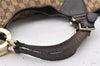 Authentic GUCCI Charlotte Shoulder Tote Bag GG Canvas Leather 203504 Brown 9420I