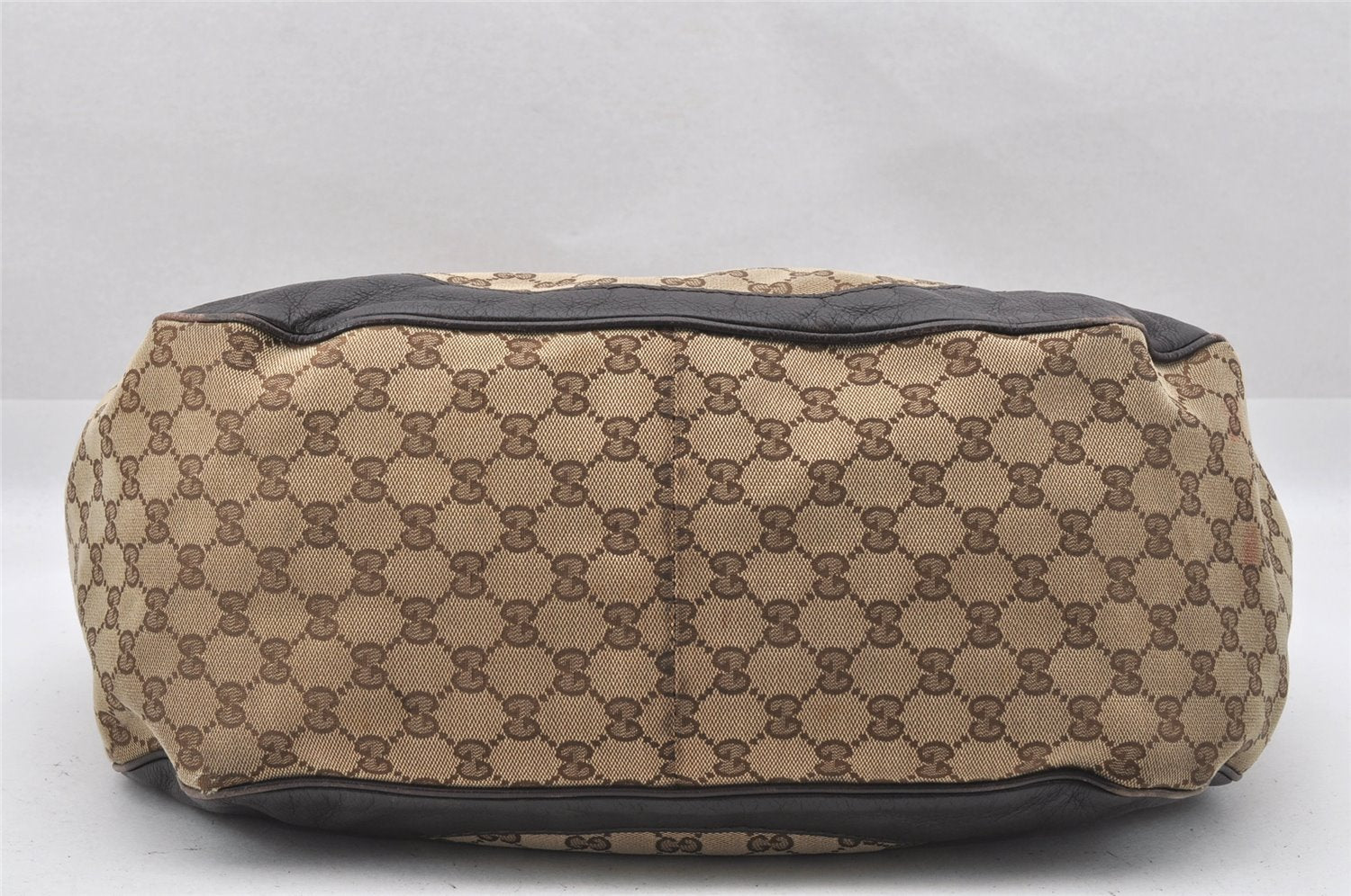 Authentic GUCCI Charlotte Shoulder Tote Bag GG Canvas Leather 203504 Brown 9420I