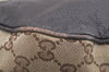Authentic GUCCI Charlotte Shoulder Tote Bag GG Canvas Leather 203504 Brown 9420I
