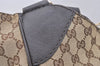 Authentic GUCCI Charlotte Shoulder Tote Bag GG Canvas Leather 203504 Brown 9420I