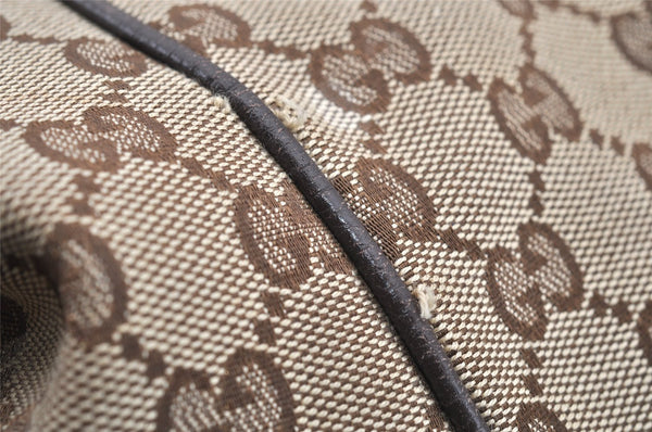 Authentic GUCCI Charlotte Shoulder Tote Bag GG Canvas Leather 203504 Brown 9420I