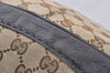 Authentic GUCCI Charlotte Shoulder Tote Bag GG Canvas Leather 203504 Brown 9420I