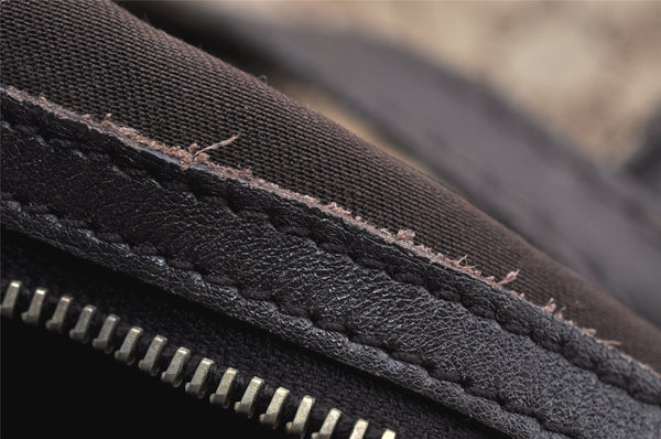 Authentic GUCCI Charlotte Shoulder Tote Bag GG Canvas Leather 203504 Brown 9420I