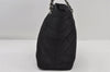 Authentic PRADA Nylon Tessuto Saffiano Leather Chain Tote Bag Black 9421I