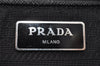 Authentic PRADA Nylon Tessuto Saffiano Leather Chain Tote Bag Black 9421I