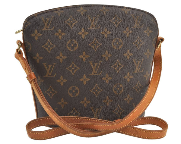 Authentic Louis Vuitton Monogram Drouot Shoulder Cross Body Bag M51290 LV 9422J