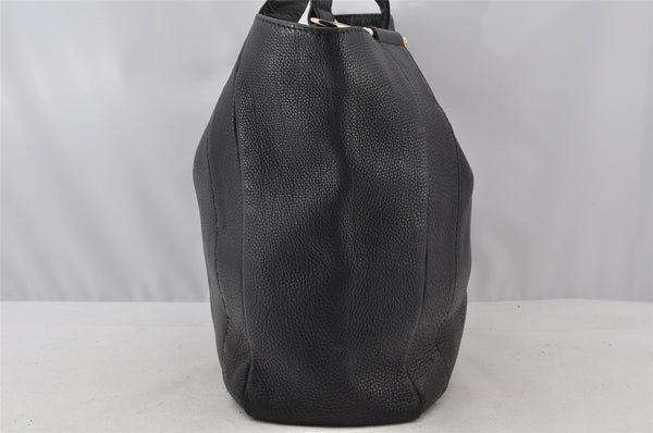 Authentic GUCCI Vintage Shoulder Tote Bag Leather 257051 Black 9424I