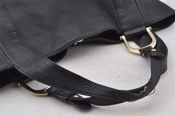 Authentic GUCCI Vintage Shoulder Tote Bag Leather 257051 Black 9424I