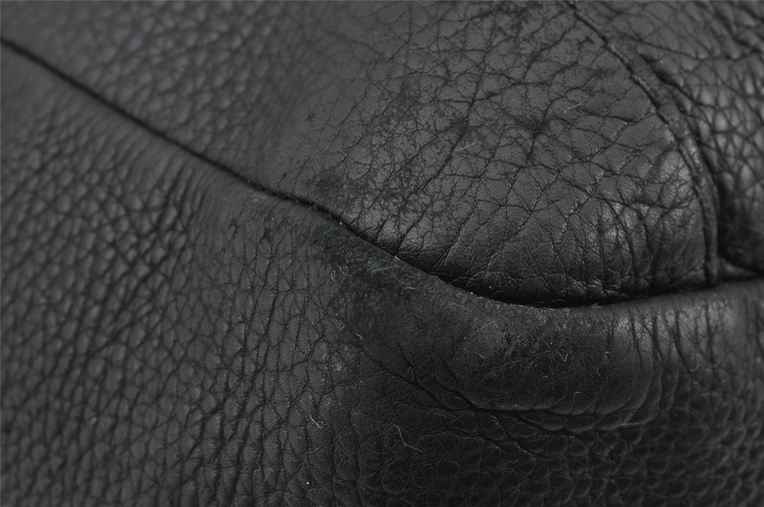 Authentic GUCCI Vintage Shoulder Tote Bag Leather 257051 Black 9424I