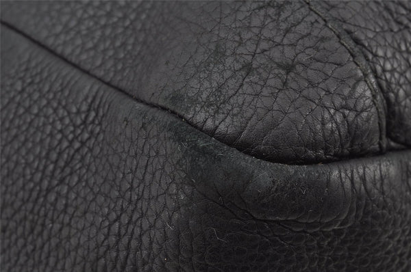 Authentic GUCCI Vintage Shoulder Tote Bag Leather 257051 Black 9424I